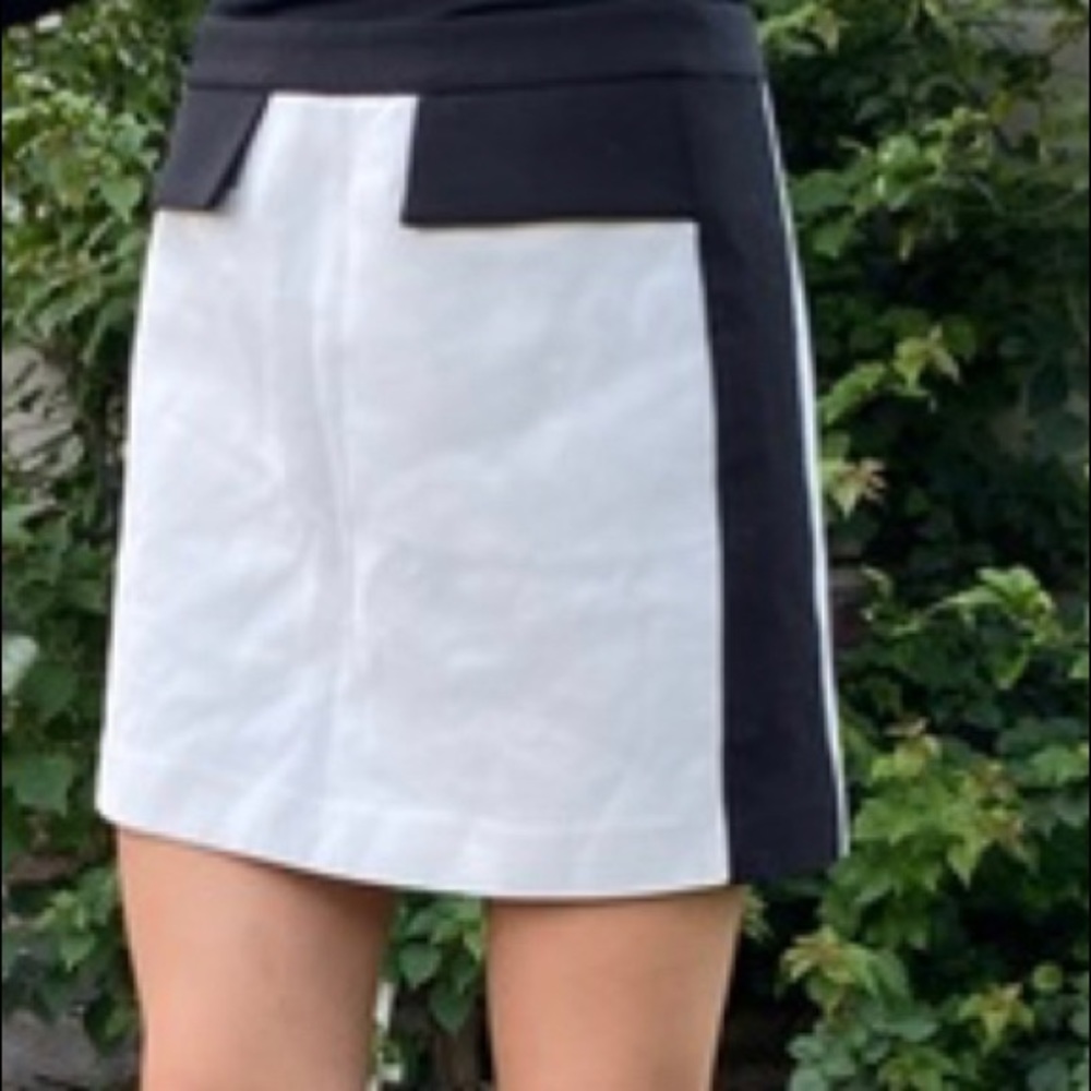 BCBG MINI SKIRT BLACK AND WHITE